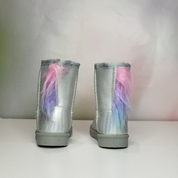 Toddler 3D Cozy Glitter Unicorn Boots Size 7T Brand New - Picture 4 of 8